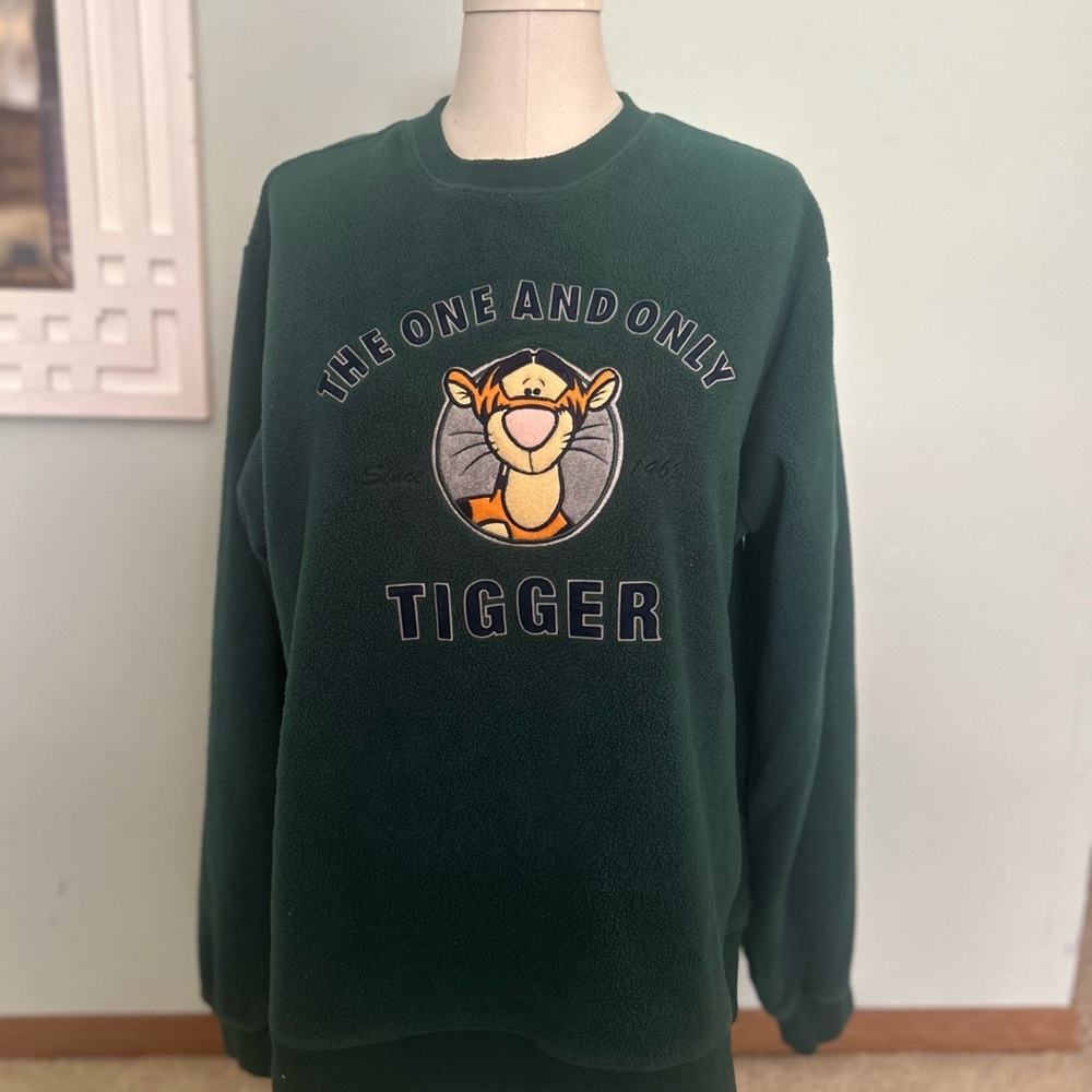 Disney Dark Green Tigger Crewneck Sweater